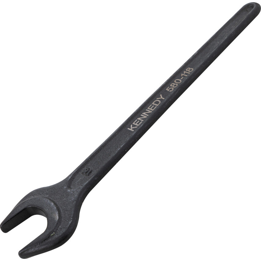 Metric Open Ended Spanner, Single End, Vanadium Steel, 18mm