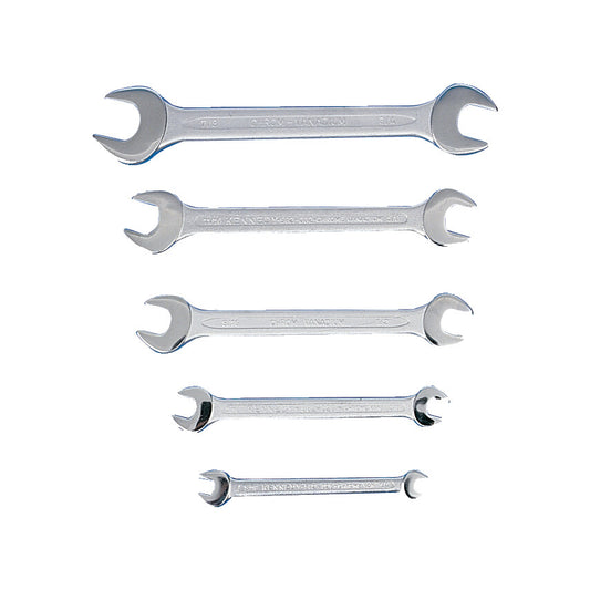 Imperial, Open Ended Spanner Set, 1/4 - 7/8in., Set of 5, Chrome Vanadium Steel