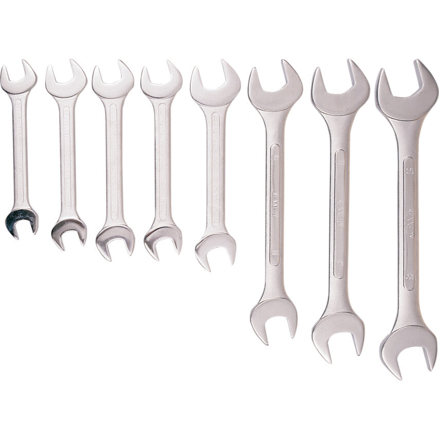 Imperial, Open Ended Spanner Set, 1/8 - 5/8in., Set of 8, Chrome Vanadium Steel