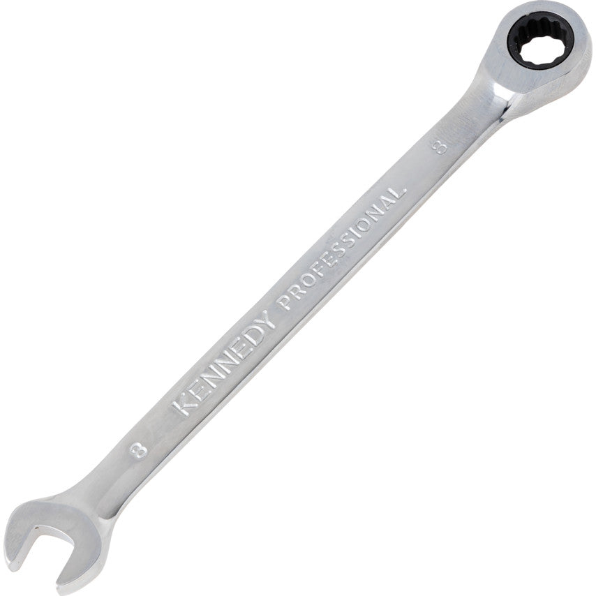 Double End, Ratcheting Combination Spanner, 8mm, Metric