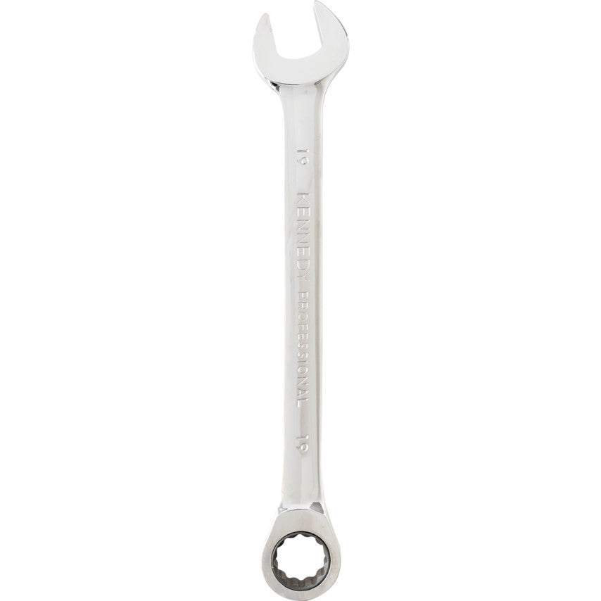Double End, Ratcheting Combination Spanner, 19mm, Metric