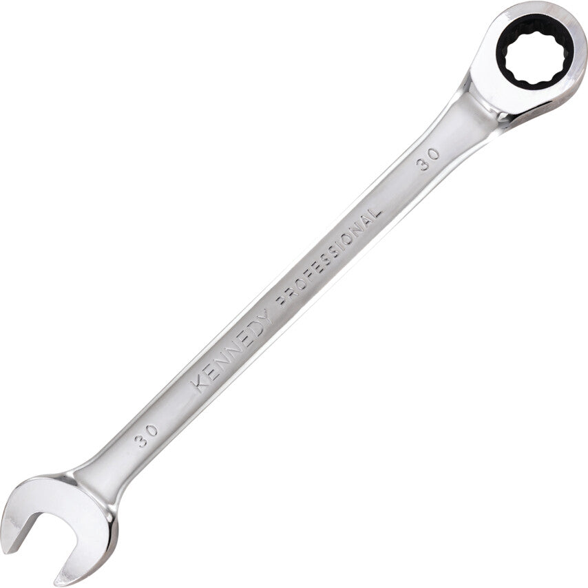 Double End, Ratcheting Combination Spanner, 30mm, Metric