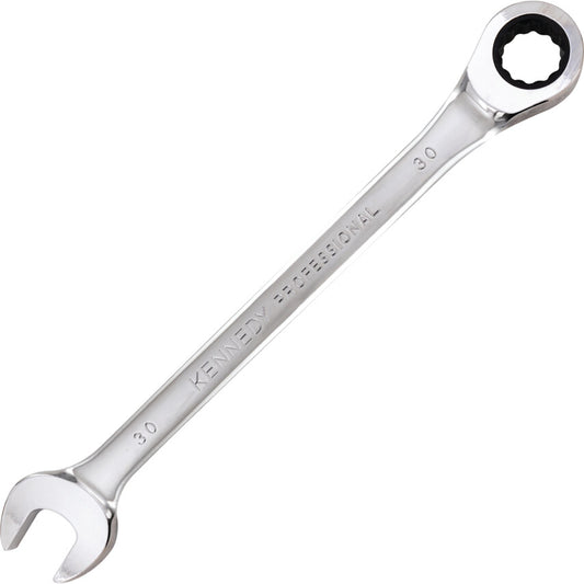 Double End, Ratcheting Combination Spanner, 30mm, Metric