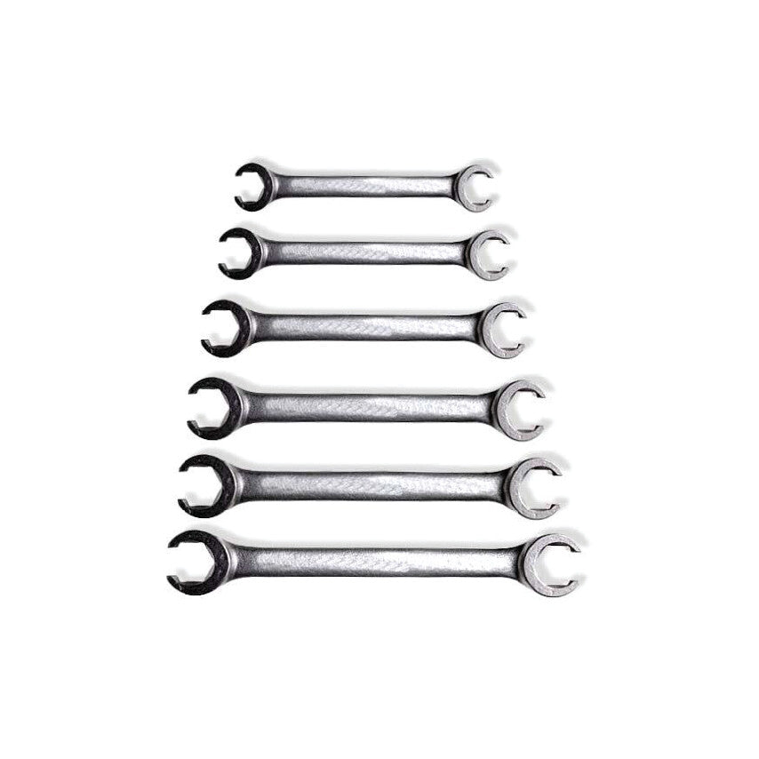 Metric, Flare Nut Spanner Set, 6 - 22mm, Set of 6, Chrome Vanadium Steel