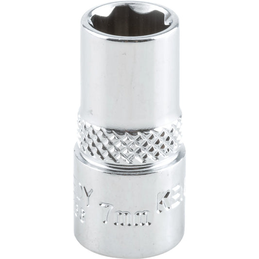 1/4in. Drive, Standard KenGrip® Socket, 7mm, Metric, Chromed Finish