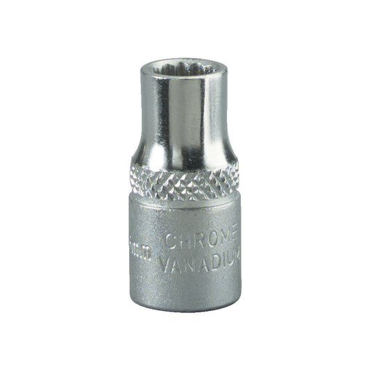 1/4in. Drive, Standard Bi-Hexagon Socket, 1/2in. AF, Chromed Finish