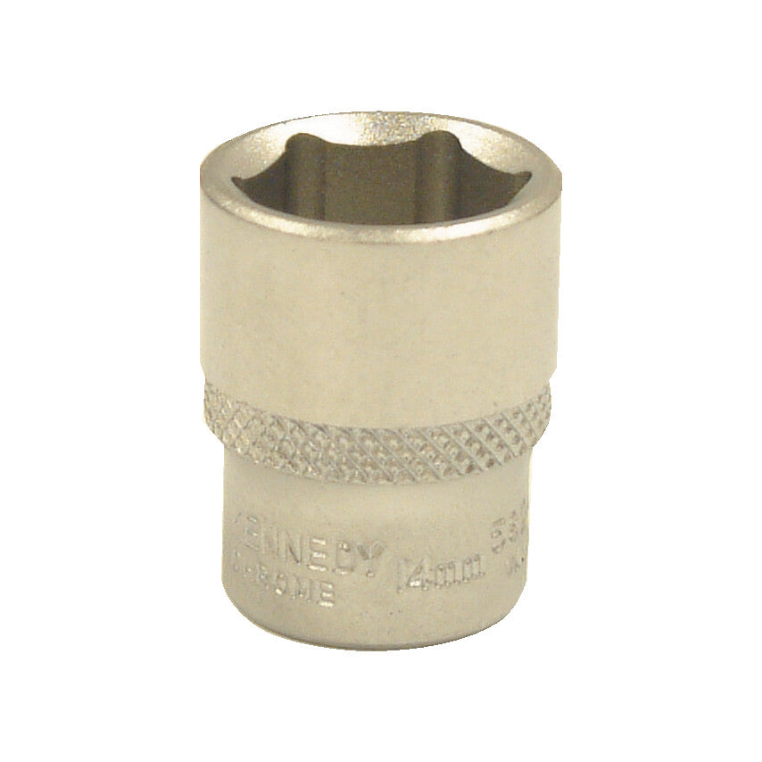 1/4in. Drive, Standard Hexagon Socket, 14mm, Metric, Chromed Finish