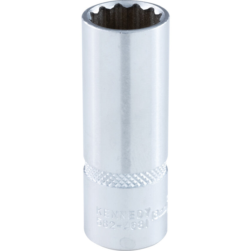1/4in. Drive, Deep Bi-Hexagon Socket, 13mm, Metric, Chromed Finish