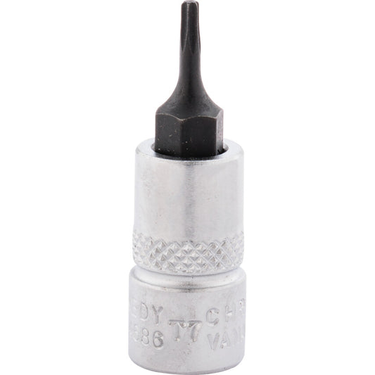 1/4in. Drive, Standard Torx Socket, T7, Chromed Finish