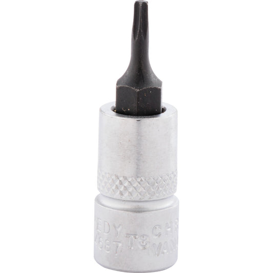 1/4in. Drive, Standard Torx Socket, T8, Chromed Finish