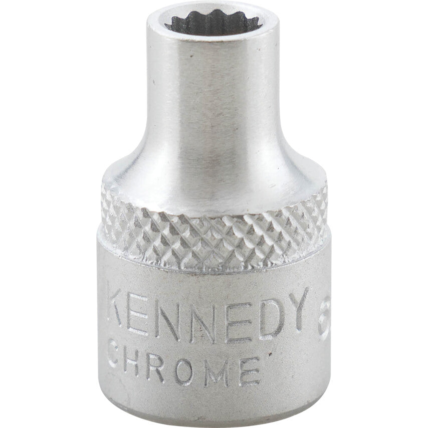 3/8in. Drive, Standard Bi-Hexagon Socket, 6mm, Metric, Chromed Finish