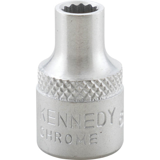 3/8in. Drive, Standard Bi-Hexagon Socket, 6mm, Metric, Chromed Finish