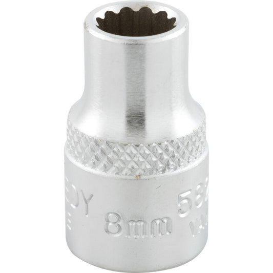 3/8in. Drive, Standard Bi-Hexagon Socket, 9mm, Metric, Chromed Finish
