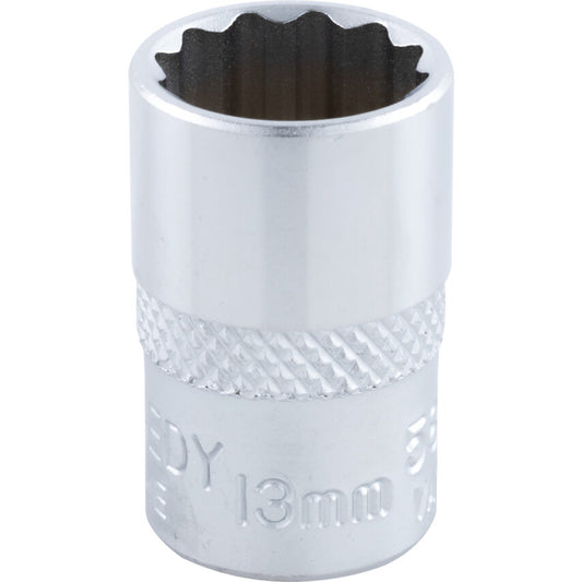 3/8in. Drive, Standard Bi-Hexagon Socket, 14mm, Metric, Chromed Finish
