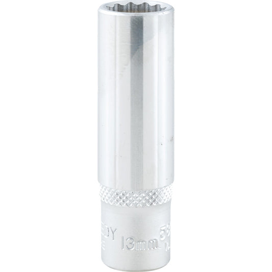3/8in. Drive, Deep Bi-Hexagon Socket, 13mm, Metric, Chromed Finish