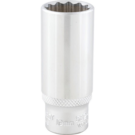 3/8in. Drive, Deep Bi-Hexagon Socket, 19mm, Metric, Chromed Finish