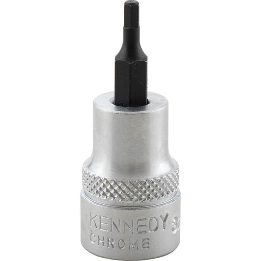 3/8in. Drive, Standard Hexagon Bit Socket, 3mm, Metric, Chromed Finish