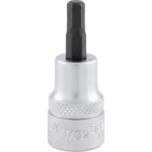 3/8in. Drive, Standard Hexagon Bit Socket, 7/32in. Imperial, Chromed Finish