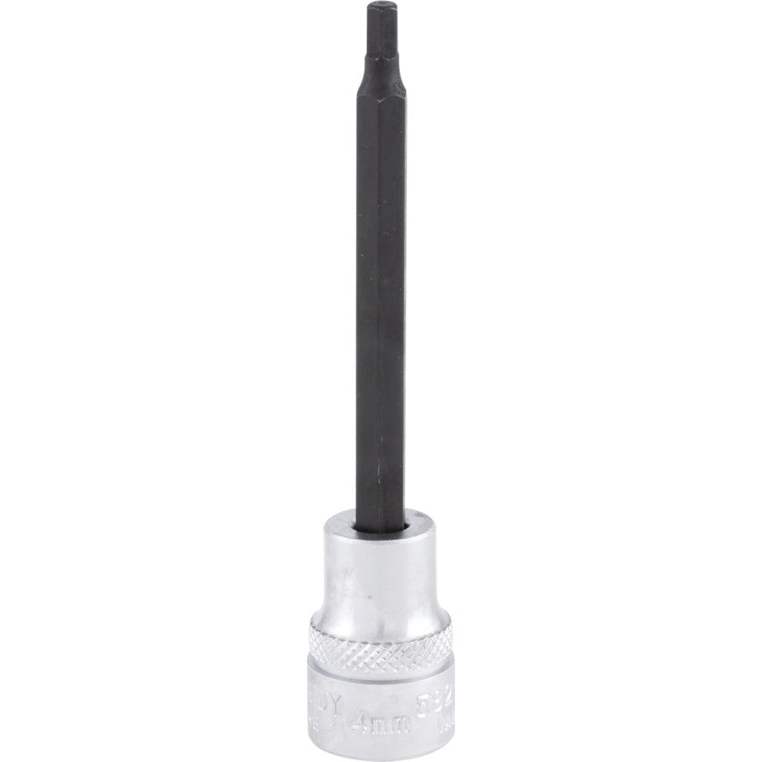 3/8in. Drive, Deep Hexagon Bit Socket, 4mm, Metric, Chromed Finish