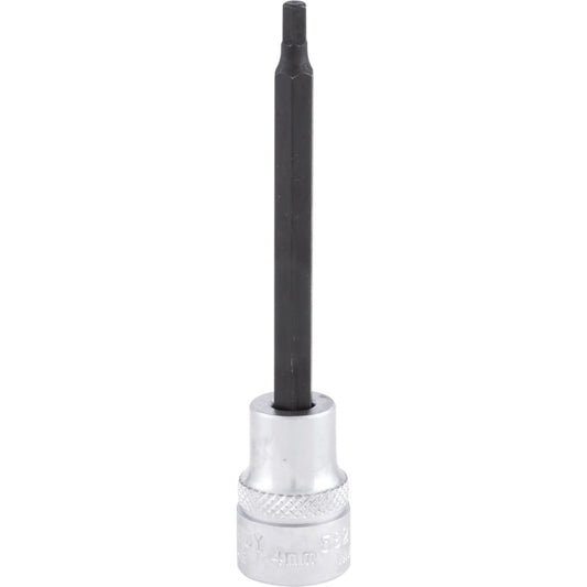 3/8in. Drive, Deep Hexagon Bit Socket, 4mm, Metric, Chromed Finish