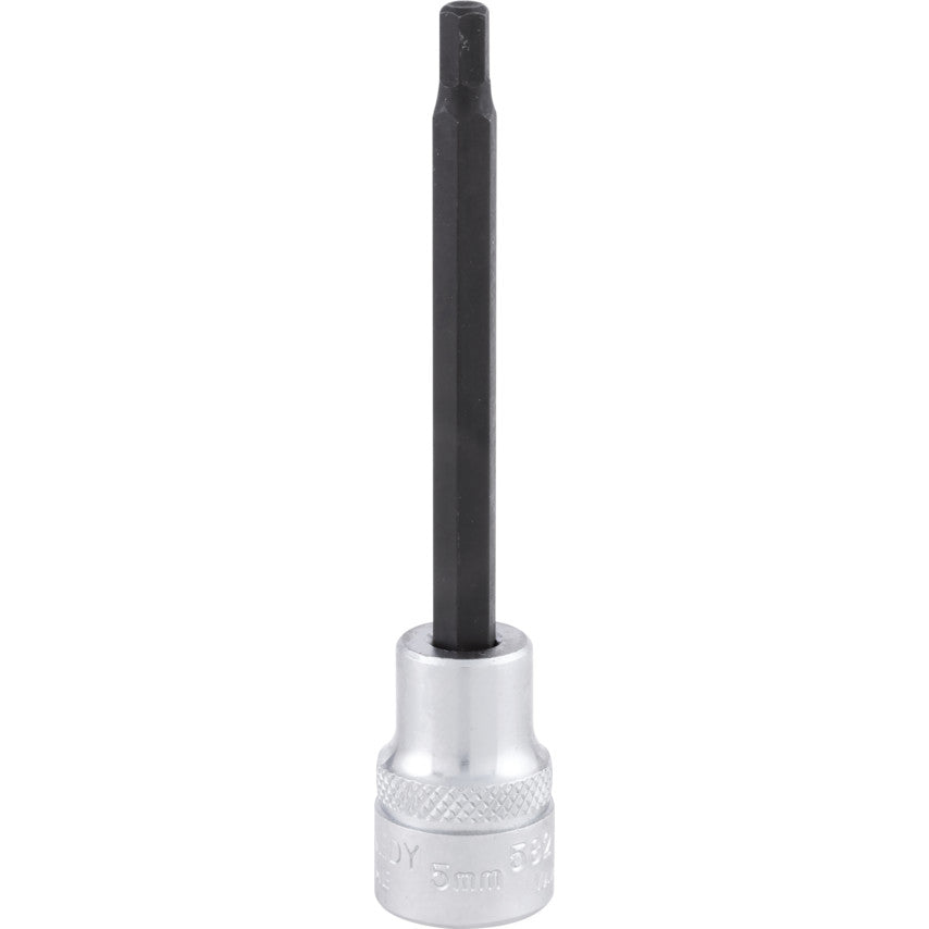 3/8in. Drive, Deep Hexagon Bit Socket, 5mm, Metric, Chromed Finish