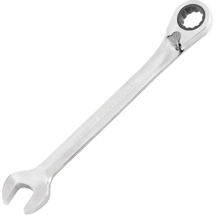 Double End, Ratcheting Combination Spanner, 17mm, Metric