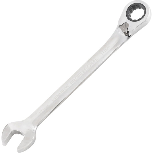Double End, Ratcheting Combination Spanner, 17mm, Metric
