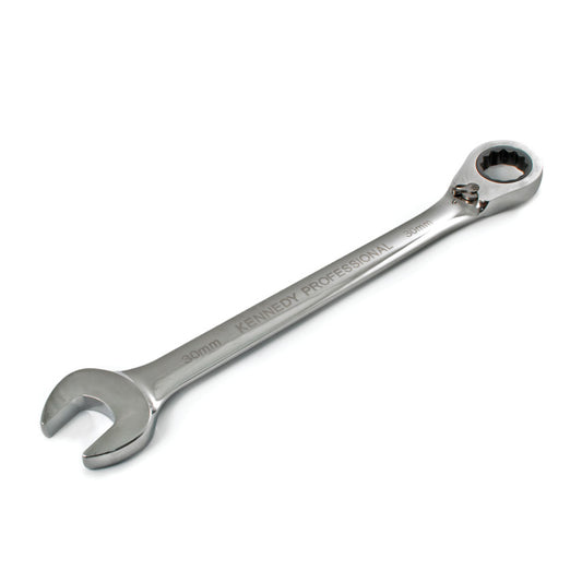 Double End, Ratcheting Combination Spanner, 30mm, Metric