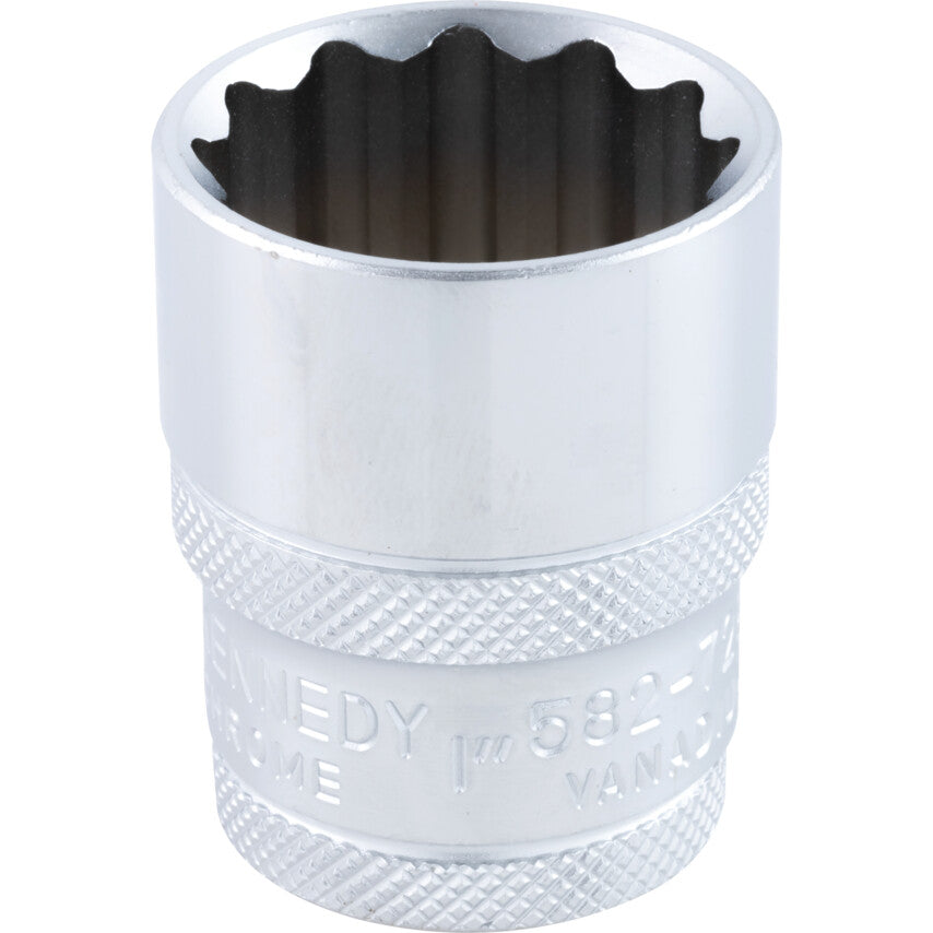 1/2in. Drive, Standard Bi-Hexagon Socket, 1in. AF, Chromed Finish