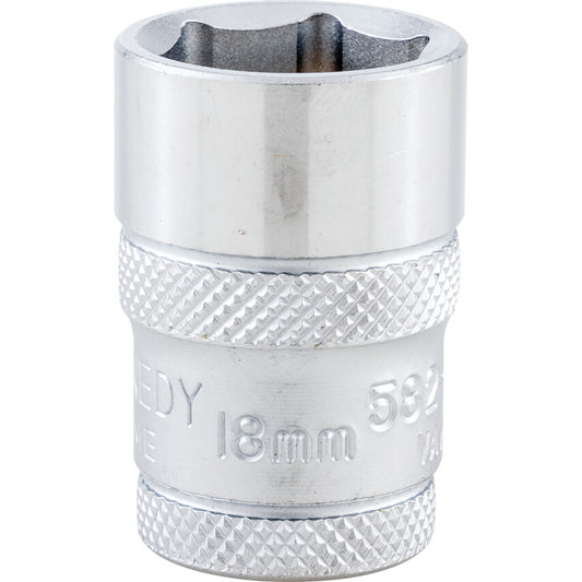 1/4in. Drive, Deep Hexagon Socket, 14mm, Metric, Chromed Finish