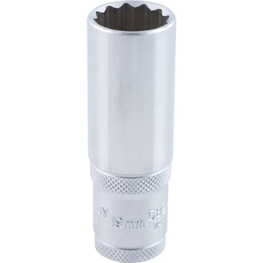 1/2in. Drive, Deep Bi-Hexagon Socket, 19mm, Metric, Polished Finish