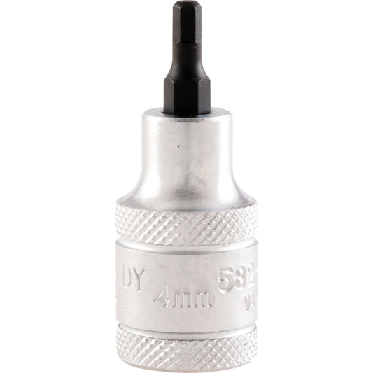 1/2in. Drive, Standard Hexagon Bit Socket, 55mm, Metric, Chromed Finish