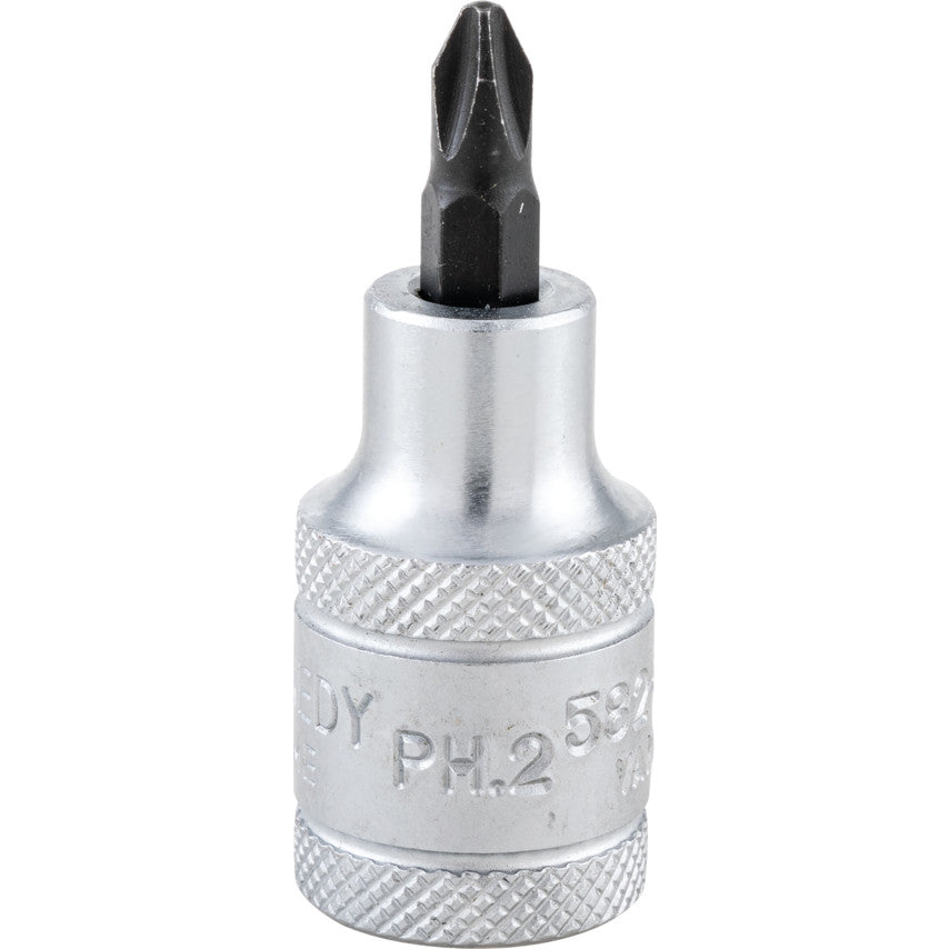 1/2in. Drive, Standard Screwdriver Bit Socket, 55mm, Metric, Chromed Finish