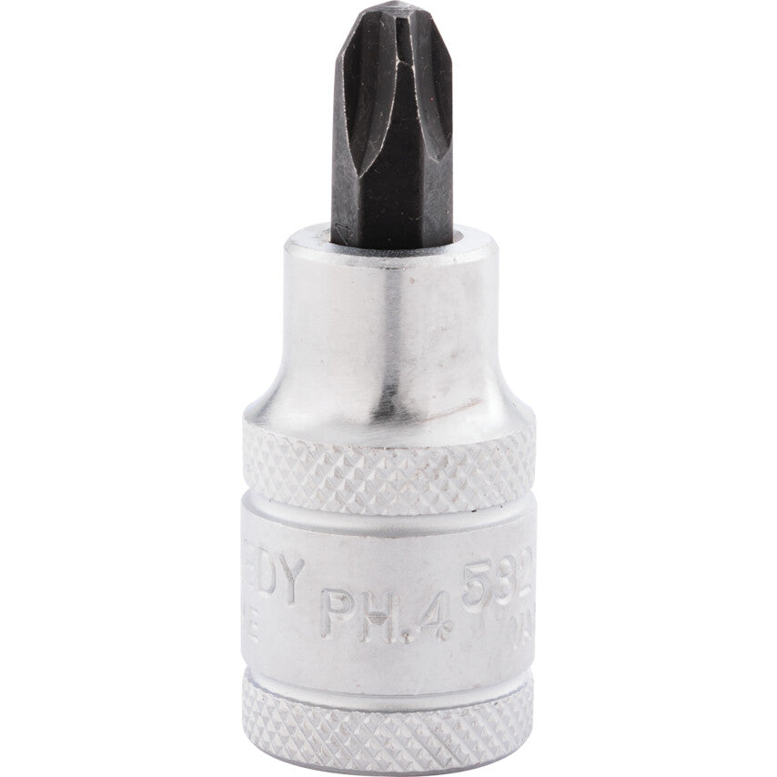 1/2in. Drive, Standard Screwdriver Bit Socket, 55mm, Metric, Chromed Finish