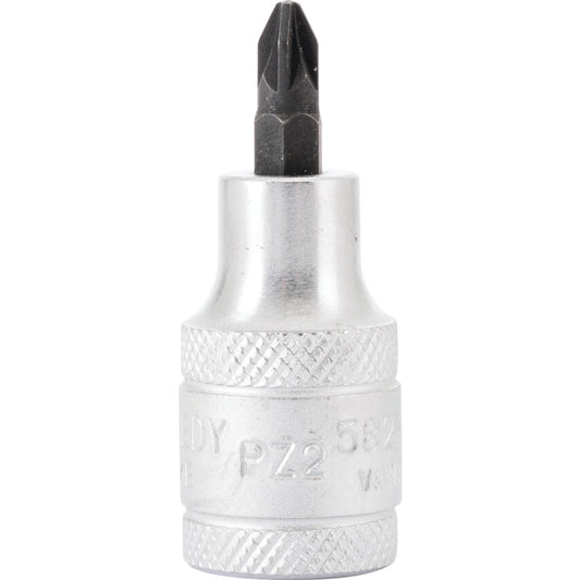 1/2in. Drive, Standard Screwdriver Bit Socket, 55mm, Metric, Chromed Finish