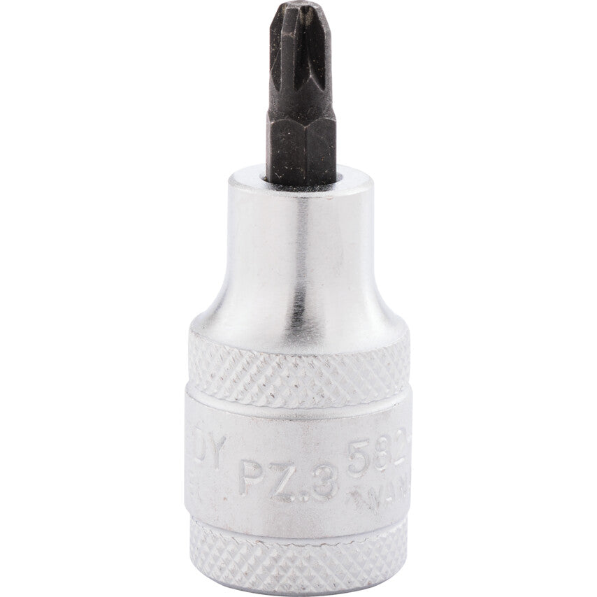 1/2in. Drive, Standard Screwdriver Bit Socket, 55mm, Metric, Chromed Finish