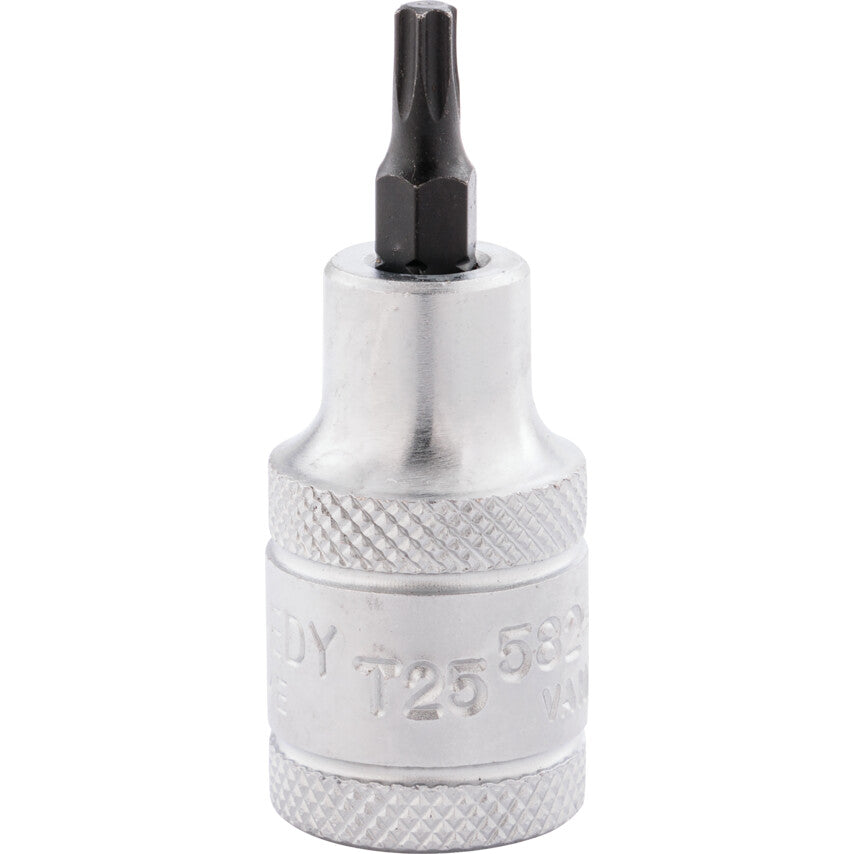 1/2in. Drive, Standard Torx Socket, T25, Torx, Chromed Finish