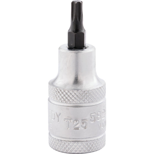 1/2in. Drive, Standard Torx Socket, T25, Torx, Chromed Finish