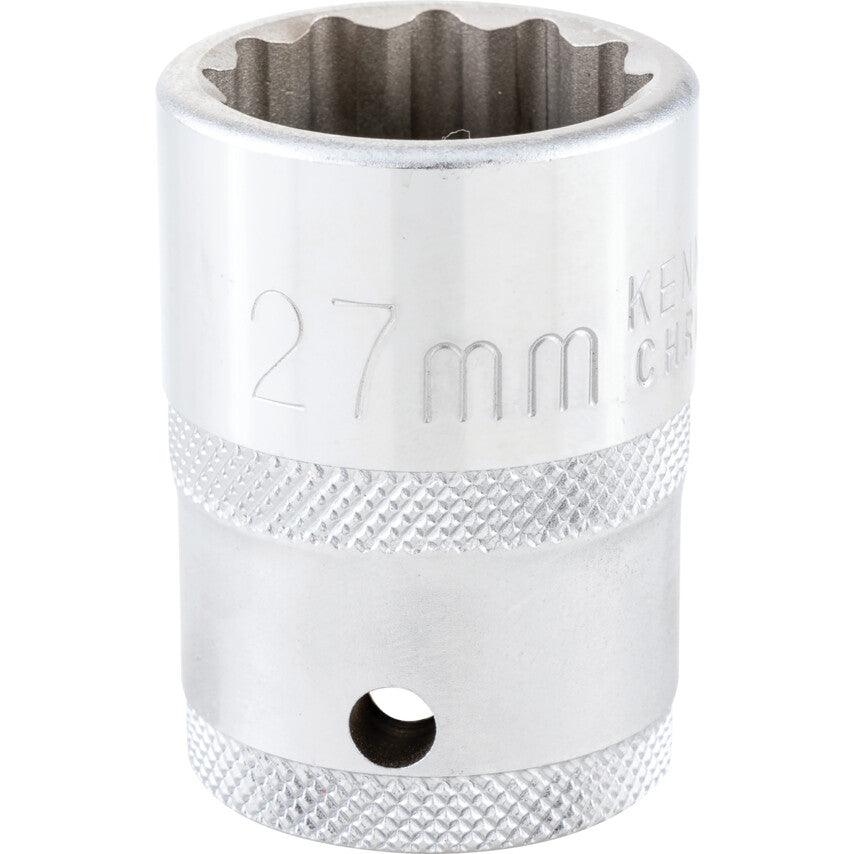 3/4in. Drive, Standard Bi-Hexagon Socket, 22mm, Metric, Chromed Finish