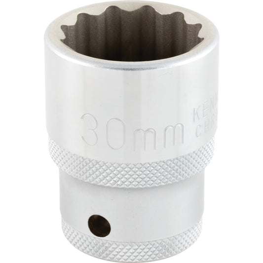 3/4in. Drive, Standard Bi-Hexagon Socket, 30mm, Metric, Chromed Finish