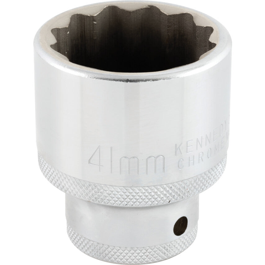 3/4in. Drive, Standard Bi-Hexagon Socket, 41mm, Metric, Chromed Finish
