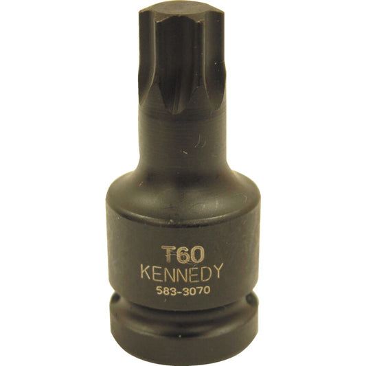 1/2in. Drive, Standard Torx Impact Bit, T45, Torx, Black Oxide Finish