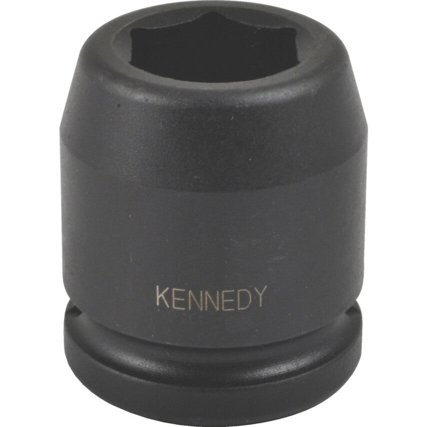3/4in. Drive, Standard Hex Impact Socket, 50mm, Metric, Black Oxide Finish