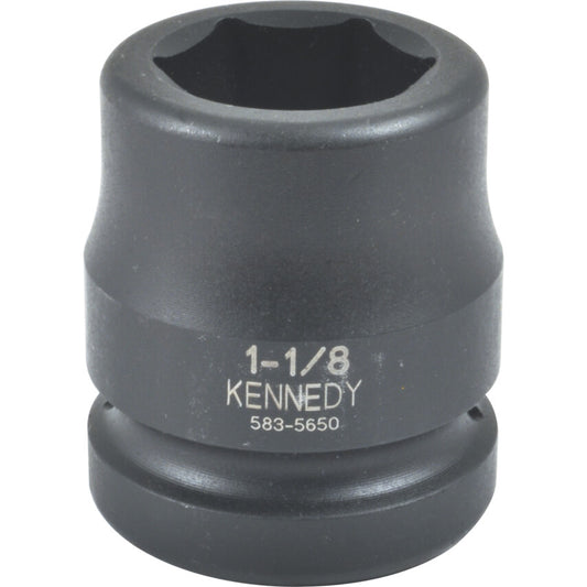 1in. Drive, Standard Hex Impact Socket, 3-1/2in. AF/Imperial, Black Oxide Finish