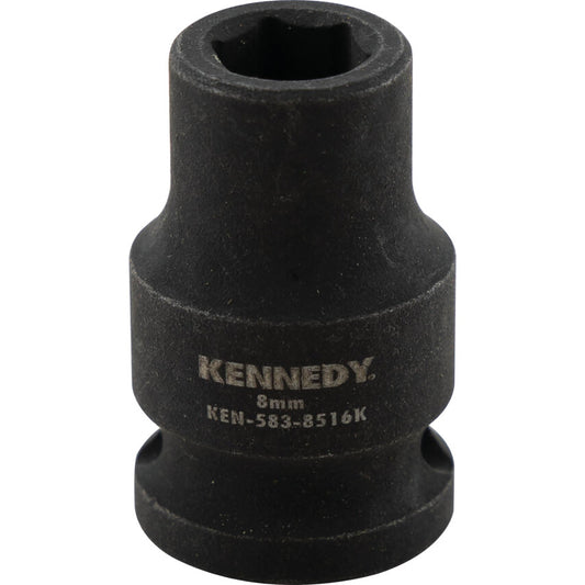3/8in. Drive, Standard Impact Socket, 9mm, Metric, Black Oxide Finish