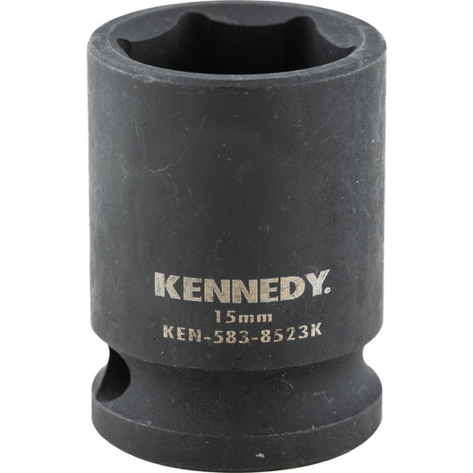 3/8in. Drive, Standard Impact Socket, 16mm, Metric, Black Oxide Finish