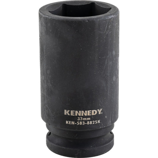 3/4in. Drive, Deep Impact Socket, 33mm, Metric, Black Oxide Finish