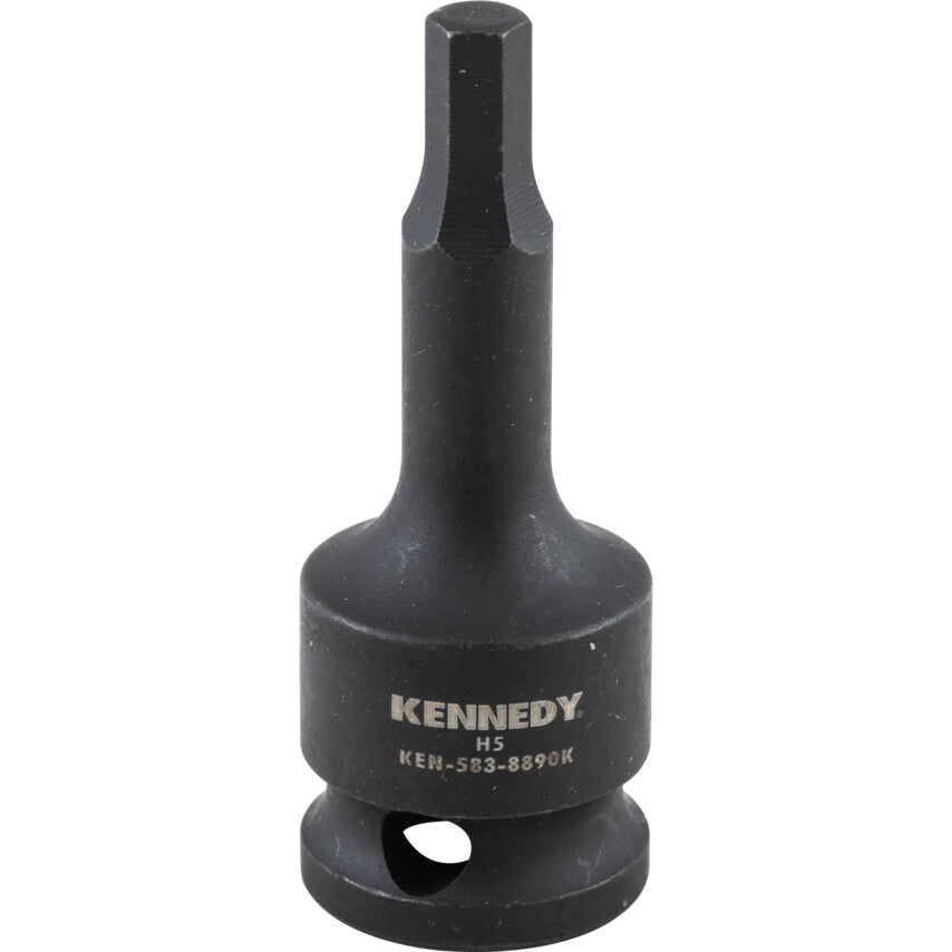 3/8in. Drive, Standard Hex Impact Bit, 5mm, Metric, Black Oxide Finish