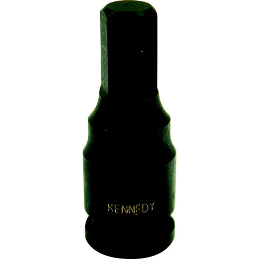 3/8in. Drive, Standard Hex Impact Bit, 12mm, Metric, Black Oxide Finish