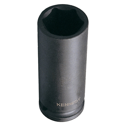 1/2in. Drive, Deep Hex Impact Socket, 3/4in. AF/Imperial, Black Oxide Finish